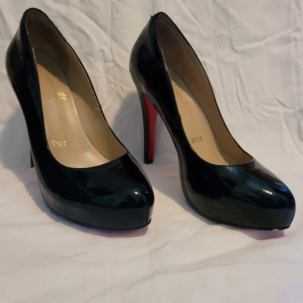 Christian Louboutin Black Patent Rolando Pumps